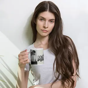Murkada Trend Setter Mug – NYC Pigeon Art Cup, Bold Urban Coffee Mug, Statement Gift for Creatives & City Lovers White glossy mug Ceramic Drinkware