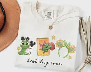 Comfort Colors Funny Tangled Pascal Best Day Ever Shirt, Rapunzel sky lanterns Tee, Tangled Corona Kingdom Castle Shirt, Pascal Birthday Gift Shirt