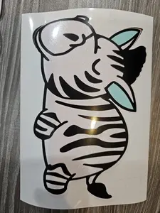 Custom Vinyl Decal - Zebra Design - Various Sizes and Colors Available