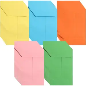 2.4"×3.5" Mini Small Colored Envelopes for Cash Coin Check Budget Items Keys Stamps Seeds