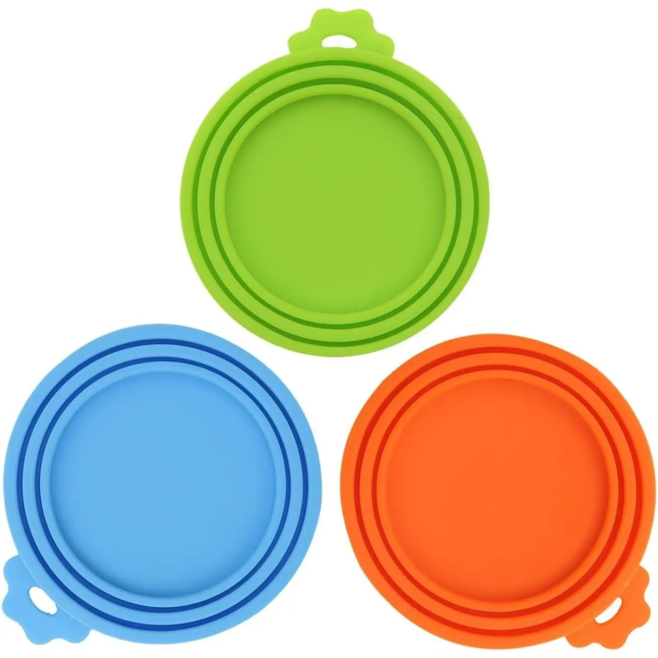 3 Pack  Can Covers Universal Can Lids Safe/ &  Can Lid Covers (green+blue+orange)