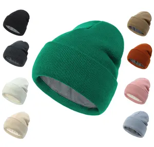 Classic Coldproof Fleece Beanie Simple Solid Color Skull Cap Unisex Cuffed Beanies Warm Knit Hats For Women Men Autumn & Winter