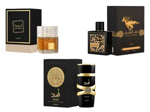 (3pc Bundle Pack) Khamrah 3.4oz + Asad 3.4oz + Qaed Al Fursan 3.04oz Perfume by Lattafa EDP