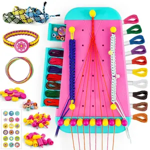 DIY Friendship Bracelet Kit for Girls 6-12, Creative Arts & Crafts Jewelry Making Set with 28 Threads, Great Birthday or Holiday Gift for Kids Ages 6 7 8 9 10 11 12