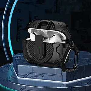 Wireless Magnetic Charging Drop-Proof Earphone Case with Safety Lock, Compatible with AirPods 1/2, Pro, 3, 4 & Pro 2