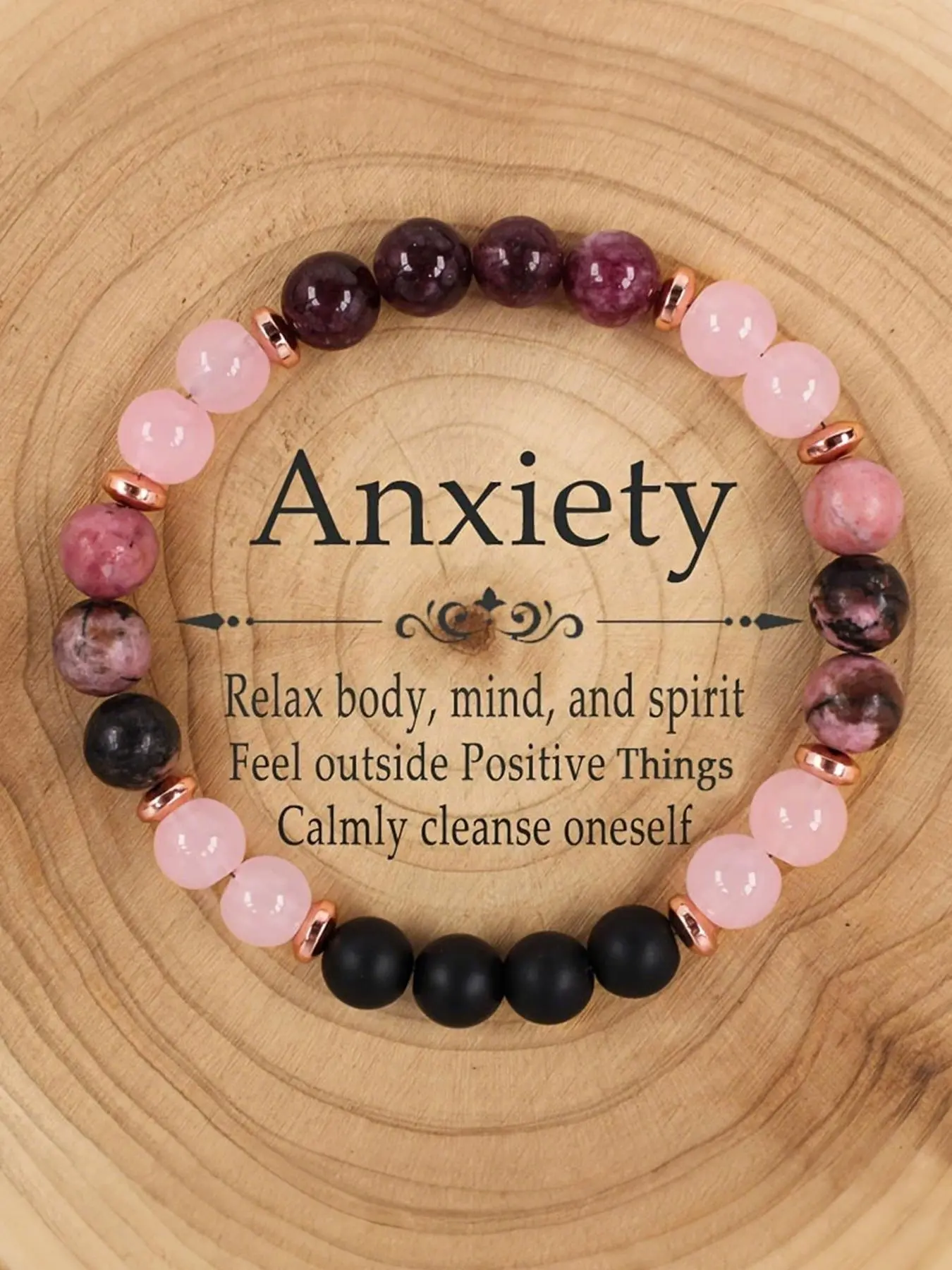 Garnet Crystal Beaded Bracelet, Unisex 8mm Beaded Crystal Inspired Energy Jewelry, Spiritual Gift for Success & Love, Healing Crystal Bracelet, Bead Bracelets