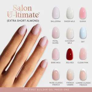 Celebritips Salon U-ltimate® Extra Short Almond Press On Nail Collection