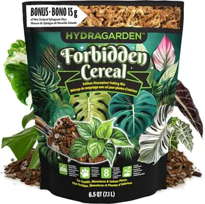 Forbidden Cereal Soilless Houseplant Potting Mix - Chunky Soil for Aroid Tropical Plants & Flowers - 8 Ingredients, No More Overwatering, Versatile Moisture Retention, Peat Free & Organic - 6.5QT Bag