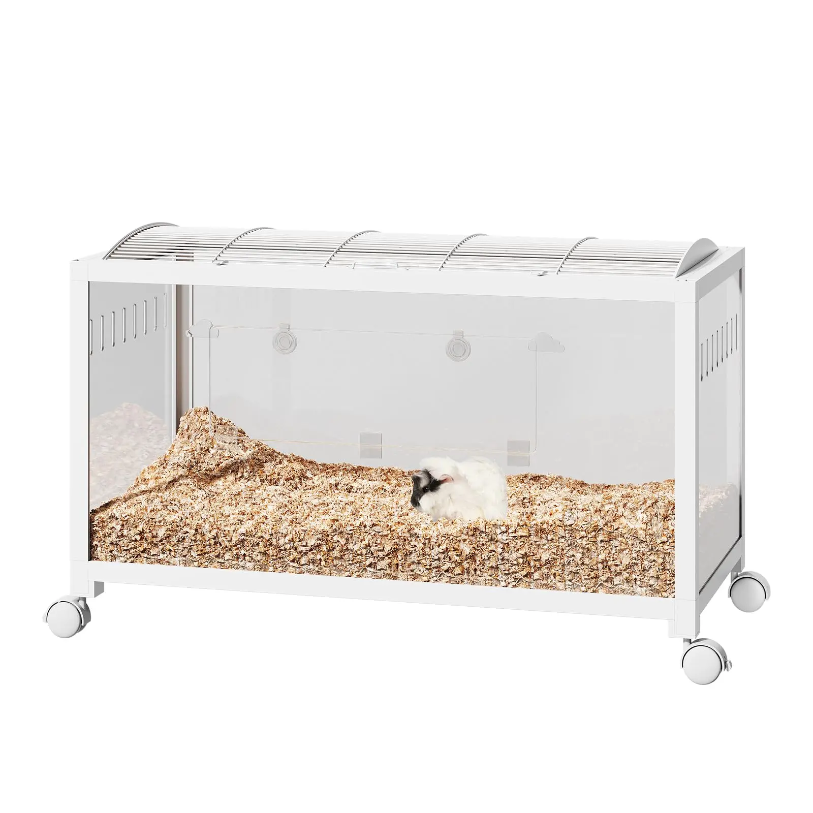 Garvee 360° Vision Hamster Cage, Metal Small Animal Habitat, Stackable, Front Door, Rat Cage, Hamster House