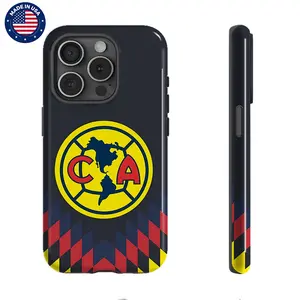 Club América Logo Liga MX Aesthetic Design Pattern Casing For iphone 16 15 14 13 12 11 Plus Pro Max Drop-proof PBT Material Durable Trendy Cover Protection Shockproof Protector Vintage Anti-scratch Smartphone Coverphone Hard Case