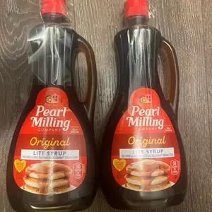 Pearl Milling Company Original Lite Syrup 2 Pack Bundle 50 Calories per Serving Pancake Topping Father's Day Gift Set