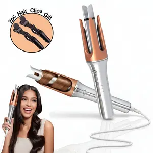 1pc Automatic Rotating Curling Iron with 3 Temperatures Fast Heating, 2-Way Rotation, Anti-Scald, Anti-Tangle Rotating, Aotomatic Shut-Off for Hair Styling, Beach Waves Curling Wand, Hair Curler