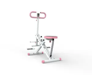 Squat Machine for Home Gym, Foldable Glute Workout Trainer with Resistance Bands, Butt Thigh Abs and Back Exercise Equipment for Leg Press, Hip Thrust and Home Fitness