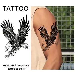 Eagle Pattern Temporary Tattoo Sticker, 1 Count Waterproof Long Lasting Fake Tattoo Sticker, Body Art Sticker for Women & Men