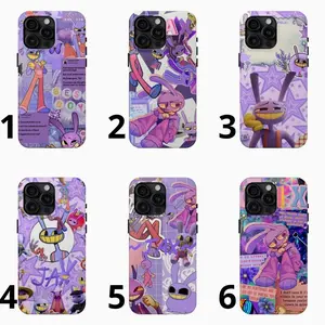 6 Styles Jax Digital Circus Phone Case For iPhone 11 12 13 14 15 16 Pro Max Plus X XR XS SE, Samsung S21 S22 S23 S24 S25