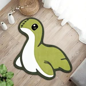 Cute Water Monster Carpet Apex Peripheral Cartoon Pattern Rug Cartoon Dinosaur Rug, Healing Series Bedroom Gaming Room Room Decoration Mat