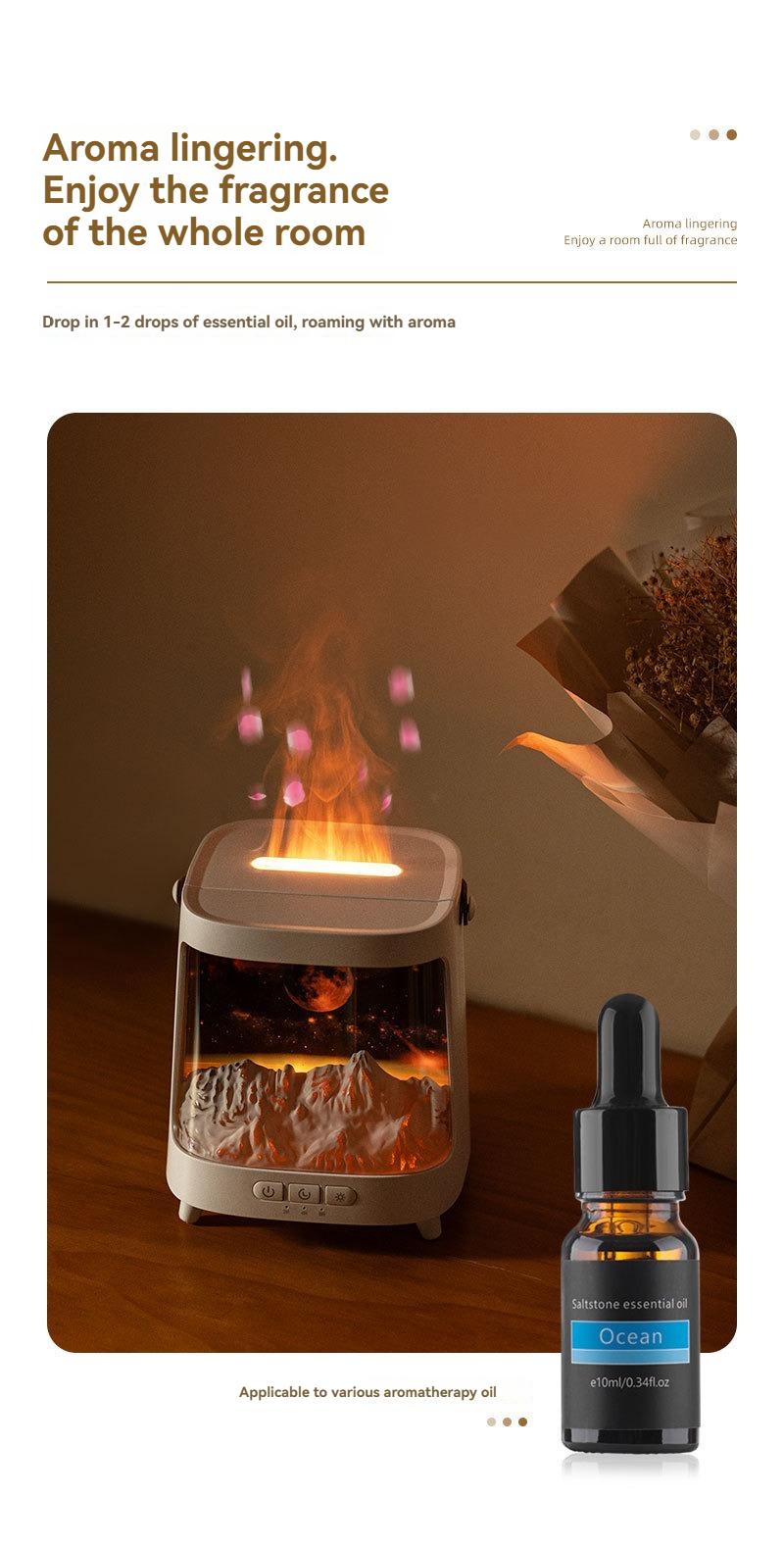 Simulated Planet Galaxy Aromatherapy Diffuser Home Use Multicolor Flame Fragrance Machine USB Humidifier