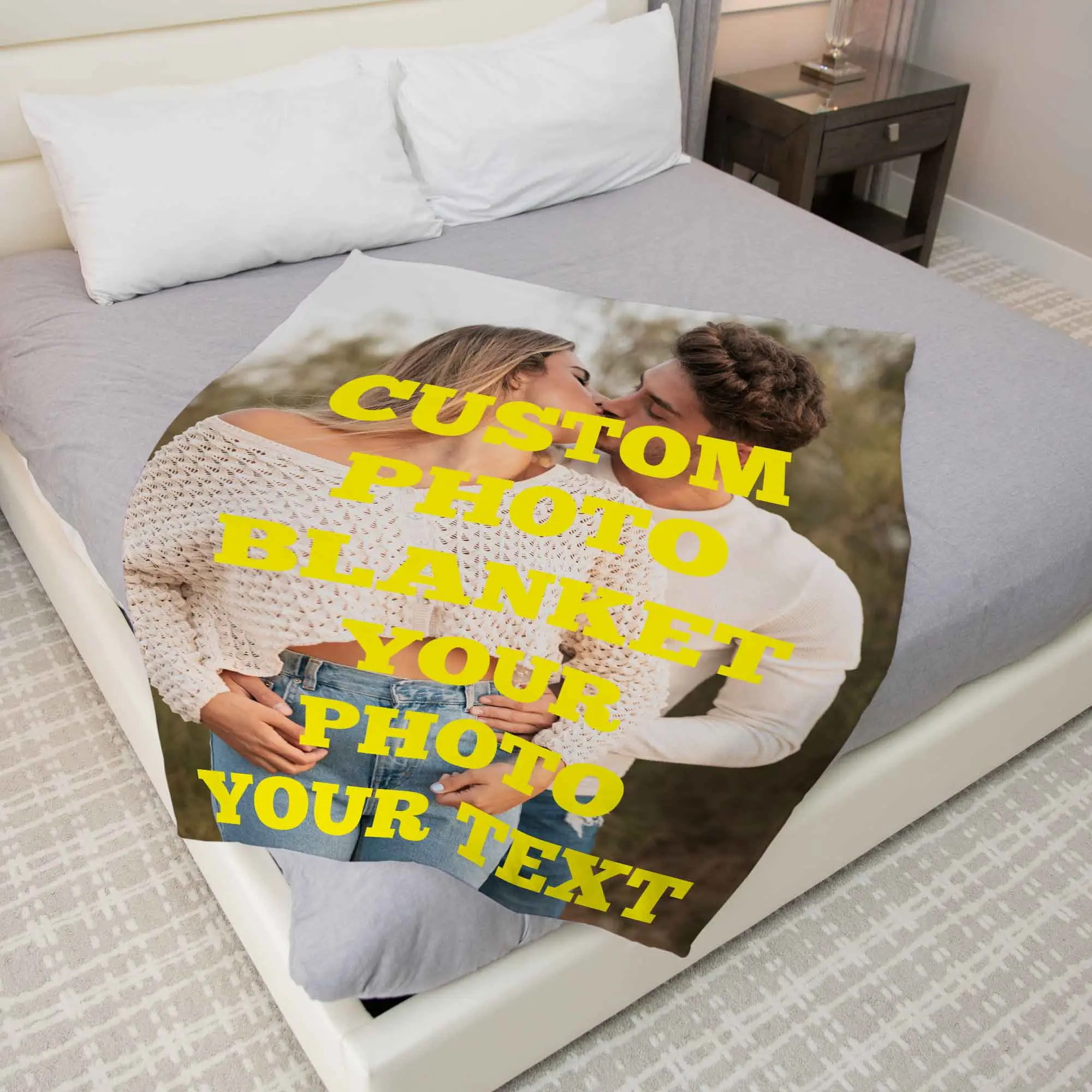 Custom Blanket with Picture - Printed in USA, Personalized Photo Blanket,Photo Blankets Using My own Photos