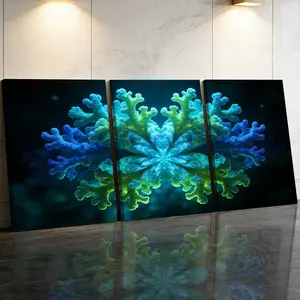 3 Counts Wooden Framed Canvas Painting, Colorful Abstract Coral Pattern Images, Exquisite Poster, Perfect Gift, Decor For Living Room, Bedthroom, Modern Art, Fashion Family Poster, Wall Art Decoration