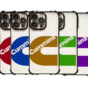 CUMMINS Aesthetic Design Pattern Casing For iphone 16 15 14 13 12 Plus Pro Max Hard TPU Four Corners Anti-Fall TransparentSoft Silicone Luxury Mobile Fashion Cute Vintage Flaunt Drop Protection Phone Cover Iphone Safe Protective Case Shockproof Protector
