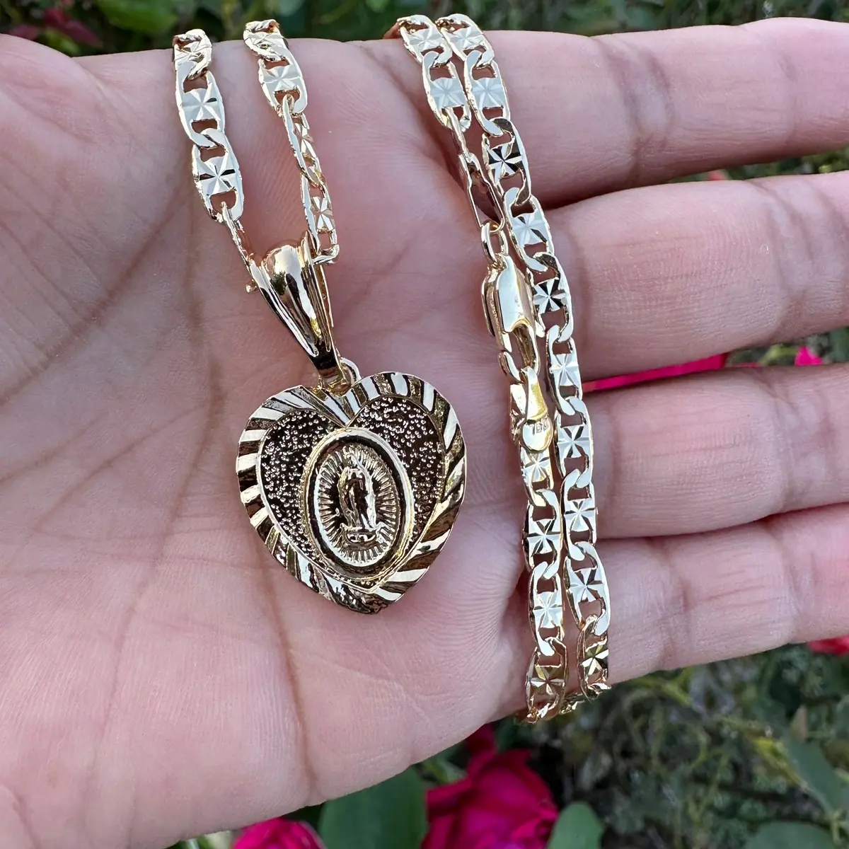 Virgencita Necklace Heart Female Daily Anniversary Birthday Engagement Female