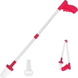 83cm Spider Catcher, Long-Handled Catch and Release,Easy Catch Multi Function Spider Catcher for Indoor/Outdoor Home Office Garden Camping Beach,Red