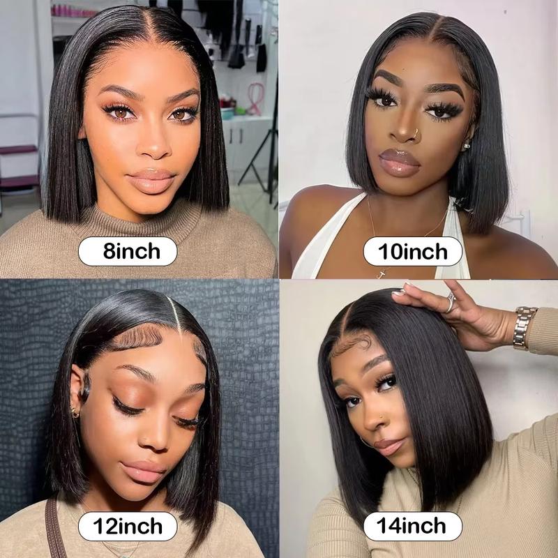 24K Extensions 13x4 Lace Frontal Wig Bobo Medium Straight Hair 10-16inch Short Straight Bob Wig Straight Brazilian 100% Human Hair Bobo