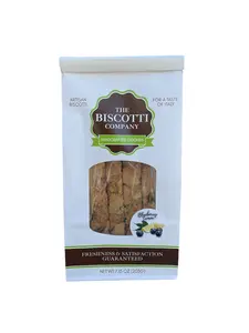 Blueberry Lemon Biscotti  7.15 oz Bag - Artisan Biscotti - Handcrafted cookies