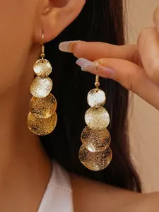 Elegant Long Geometric Dangle Earrings, Fashionable Design for Women, Perfect for Vacation, Date, Party, Daily Wear