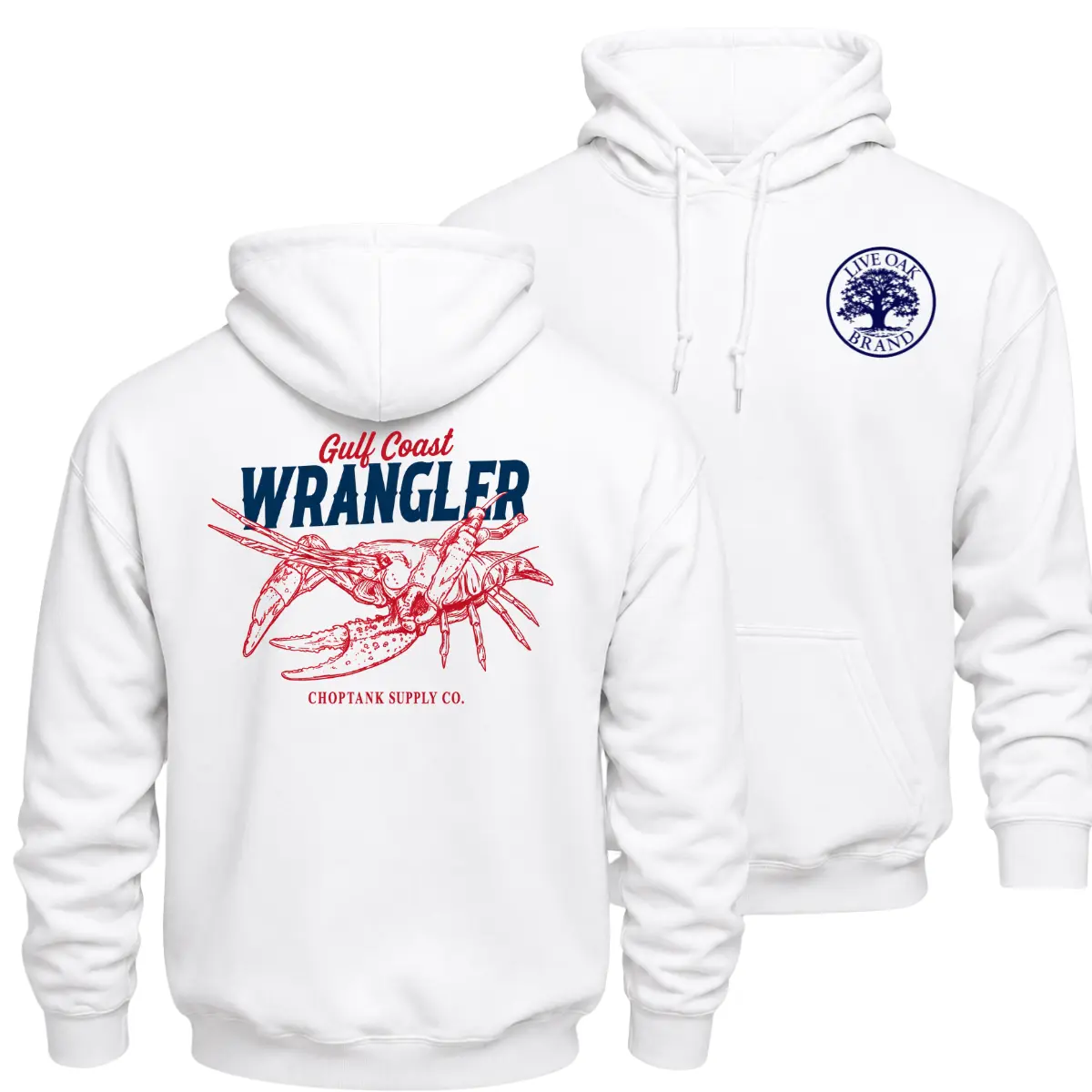 Vintage Gulf Coast Crawfish Lobster Hoodie, Double Sided Crawfish Boil Graphic Pullover Sweatshirt, Retro Coastal Seafood Outdoor Hoodie, Heavyweight Sweatshirt, Cajun Crawfish Gift For Men