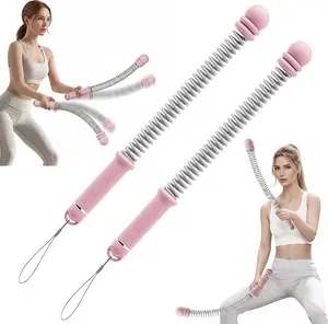 New Upgrade Weighted Cordless Battle Ropes – Quiet Ropeless Training Rope Fitness Equipment for Home Gym, Portable Exercise Battle Rope for Women & Men, Indoor & Outdoor Workouts-Gray