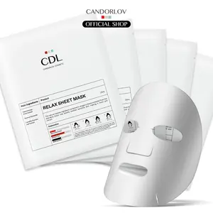 [Candorlov] Relax Sheet Mask 5 Pack (25ml x5 EA) | Korean Sheet Mask For Face for Soothing, Moisturizing, Anti Aging | K-Beauty Springtok Ampoule Skincare Facial