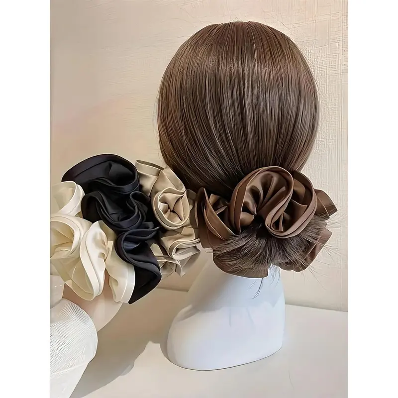 Elegant Women\'s Hair Accessory Set - Black, Brown, Silver Hair Chain Jewelry for Prom, Silver and Black Hair Accessory  main image 3