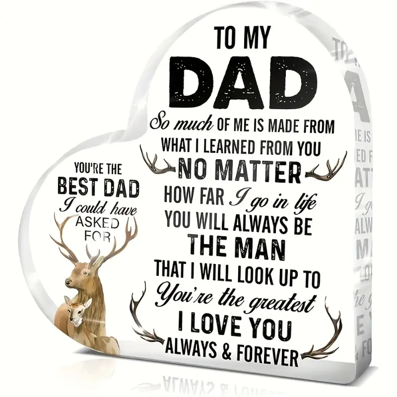 Dad Gifts From Daughter Son, Father Gifts for Birthday Father's Day, Dad Clear Acrylic Sign Keepsake Gifts