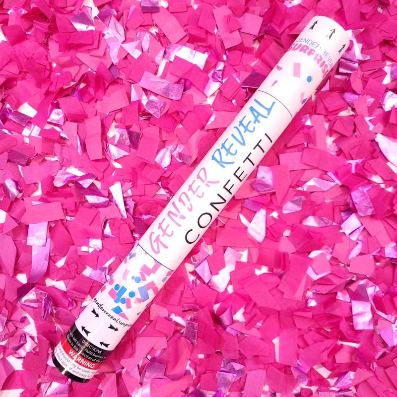 18" Pink Gender Reveal Confetti Cannon