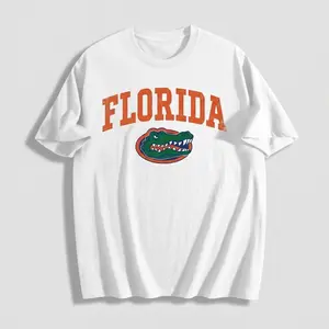 Florida Gators Graphic Tee Men's Short Sleeve Vintage Retro Oversized Shirt 90s Streetwear Trendy Graphic Apparel Casual American Vacation Outfit Abstract Print Cotton Tee