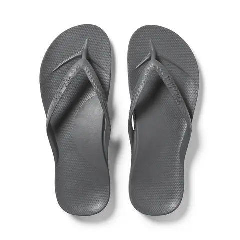 ARCHIES Charcoal Arch Support Flip Flops