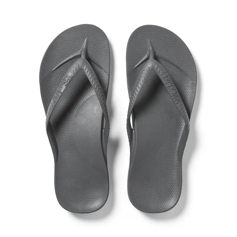 ARCHIES Charcoal Arch Support Flip Flops