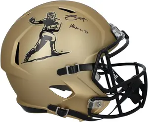 Bryce Young Alabama Crimson Tide Autographed Riddell Gold Heisman Speed Replica Helmet with "Heisman 2021" Inscription - Fanatics Authentic Certified