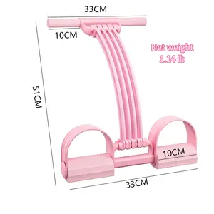 3-in-1 Multifunctional Pedal Resistance Band, Detachable 8-Tube Elastic Fitness Pull Rope – Portable Home Gym Equipment for Core, Arm & Back Training