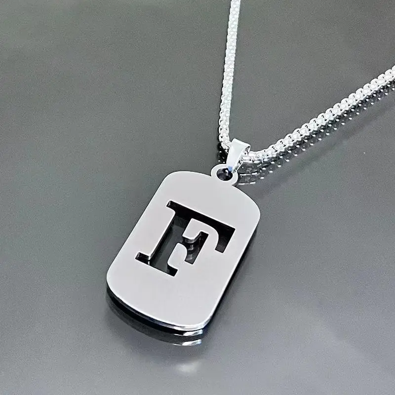 Letter F+70cm titanium steel chain
