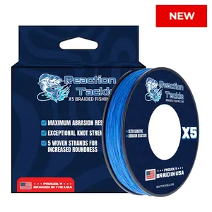 Reaction Tackle BRAIDED IN THE USA Fishing Line- 5X- NEW