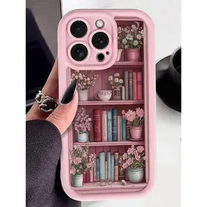 Book Painted Slot Fashion Soft Shockproof Phone Case Suitable For IPhone 17/ 15/12 Pro Max/13 Pro Max, Cute And Fashionable Thick Protective Case