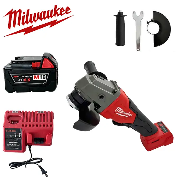 Milwaukee M18 Brushless Angle Grinder 125mm 5 Inch Cordless Power Tool | Heavy Duty Cutting & Grinding Tool for Jobsite & Home Workshop
