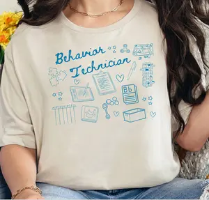 RBT Short Sleeve T-shirt / Sweatshirt , Behavior Technician tee, Behavior Therapist ABA Behavior Tech Cotton Fabric