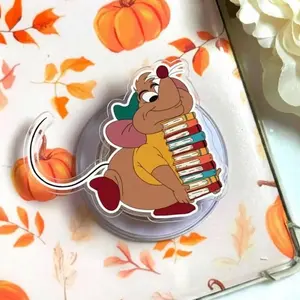 Chubby Mouse Bookish Phone Grip, Aesthetic Little Friend Magsafe Holder for Kindle, Trendy Storybook Mouse eReader Kickstand, Cute Gift for Reader