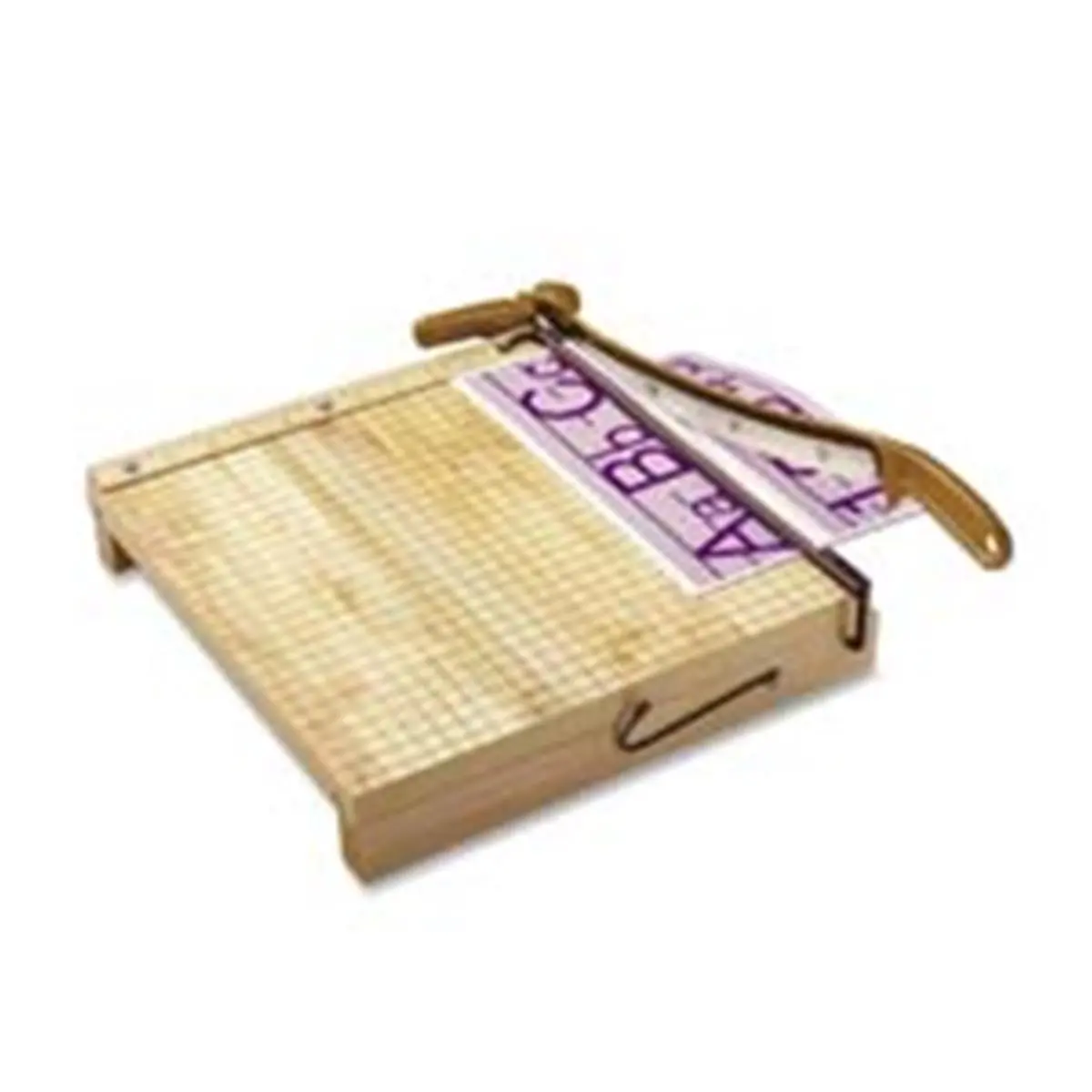Swingline SWI1132 Classic Metal Grid Cutting Trimmer - 12in Wooden Finish, Coated Steel Blades, Cast Iron Cam & Bearing Housing, Cast Metal Handle Arm with Lock, Grid Lines, Carbon Spring Steel Core, Arm Safety Guard Rail, Self-Sharpening, Dovetail Joint,