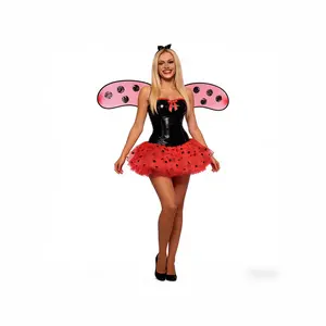 Women's halloween bee ladybug adult cosplay costume party festival stage show dress up costume