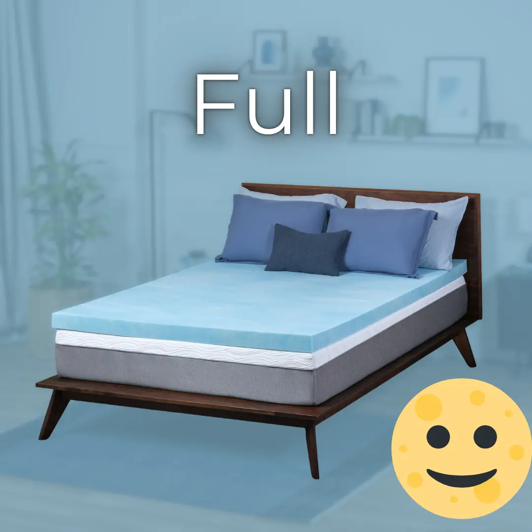FULL Sure2Sleep Gel Swirl Memory Foam Topper - High Density Cooling Foam, and Fiberglass Free