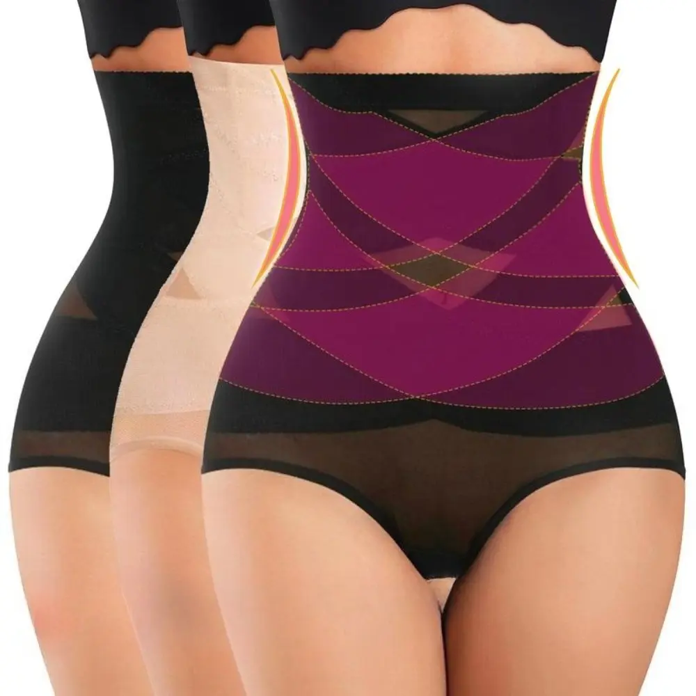 Women High Waisted Tummy Control Compression Panties Butt Lift Shape Buttocks Sheath Flat Belly Bodyshaper